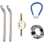 Kit cls  rayons vlo : 5 dmonte - pneus, cl jante, extracteur pignon, bague verrouillage