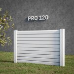 Mon marché déco - kit clôture pro pvc blanc h. 120 cm x l. 11. 30 m - 10 lisses claire - voie Mon marché déco - kit clôture pro pvc blanc h. 120 cm x l. 11. 30 m - 10 lisses claire - voie