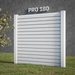 Mon marché déco - kit clôture pro pvc blanc h. 180 cm x l. 11. 30 m - 15 lisses claire - voie Mon marché déco - kit clôture pro pvc blanc h. 180 cm x l. 11. 30 m - 15 lisses claire - voie