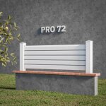 Mon marché déco - kit clôture pro pvc blanc h. 72 cm x l. 11. 30 m - 5 lisses claire - voie Mon marché déco - kit clôture pro pvc blanc h. 72 cm x l. 11. 30 m - 5 lisses claire - voie