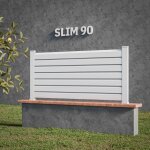 Mon marché déco - kit clôture slim pvc blanc h. 90 cm x l. 11. 10 m - 7 lisses claire - voie Mon marché déco - kit clôture slim pvc blanc h. 90 cm x l. 11. 10 m - 7 lisses claire - voie