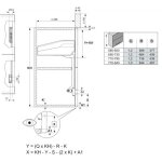 Kit de compas de relevage free fold - ferrures droite et gauche et 2 attaches fa�ade - pour h580 - 650mm ...