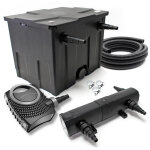 Sunsun kit complet: cbf - 350 filtre de bassin jusqu' 12000l biologique, neo6000 pompe de filtration ...