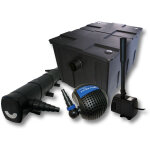 Wiltec - kit complet: cbf - 550 filtre de bassin jusqu' 60000l biologique, neo10000 pompe de filtration ...