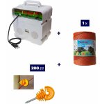 Kit complet pour cl�ture �lectrique: 1 x electrificateur 220v + 1 x fil 1000 mt 6 mm� + 200 pcs isolateur ...