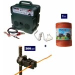 Kit complet pour cl�ture �lectrique : 1 x electrificateur b12 double alimentation 12 v / 220 v + 1x fil ...