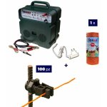 Kit complet pour cl�ture �lectrique : 1 x electrificateur b12 double alimentation 12 v / 220 v + 1x fil ...