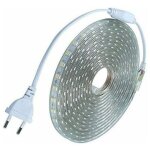 Kit complet ruban led 10 m�tres 220v silicone �tanche ip68 blanc froid 6000�k smd5050 60led / m pas besoin ...
