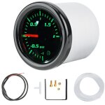Kit de compteur de jauge turbo boost, 2  52mm affichage led universel moto compteur de jauge turbo boost ...