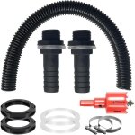 Kit de connexion pour r�cup�rateurs d?eau de pluie ? raccords + tuyau 100 cm pour citernes et tonneaux ...