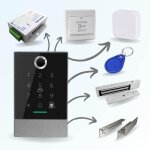 Kit de contr�le d'acc�s connect� - code badge et biom�trie - locky 7 bio