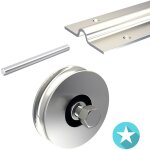 Kit coulissant  12 mm - rails 4 x 1, 95 m pour portail de 4 m - 400 kg