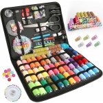 Kit de couture portable ensemble de boîtes à coudre multifonctionnelles domestiques noir grand Kit de couture portable ensemble de boîtes à coudre multifonctionnelles domestiques noir grand