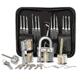 Kit de crochetage de serrure, kit de crochetage de serrure de 25 pices, outils d'entranement avec 3 ...