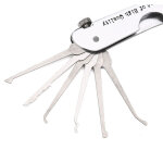 Kit de crochetage de serrure pliable 7 en 1, en acier inoxydable avec cl�, kit de formation compact pour ...