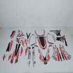 Kit d�co autocollant spirit rouge 26 pi�ces kutvek pour moto