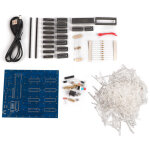 Kit diy cube lumineux 3d 8x8x8 led blanc avec rayon bleu