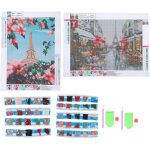 Kit diy peinture diamant par num�ros avec motif tour pour d�coration murale artisanat