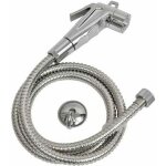 Kit douchette de toilette 1 jet avec flexible 120 cm et support mural en acier inoxydable