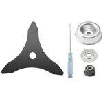 [jamais utilis�] kit d'entretien avec lame de d�broussailleuse et adaptateur pour tondeuse � gazon -