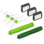 Kit d'entretien pour roomba de s�rie e et i - 3 brosses lat�rales - 3 filtres haute efficacit� - 1 paire ...