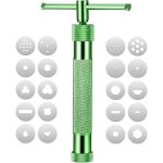 Kit d'extrudeuse d'argile, extrudeuse � fondant, presse - boue rotatif avec plusieurs moules, outils ...