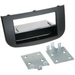 Kit facade autoradio 2din compatible avec mitsubishi colt 08 - 12 avec vide poche induction qi noir
