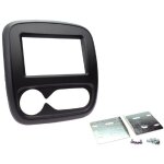 Kit facade autoradio fa2315 compatible avec renaut trafic 3 avec clim automatique - noir mat