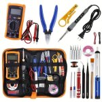 Kit de fer  souder lectrique 80 w avec rglage de la temprature et multimtre xl830l - kit de soudage ...