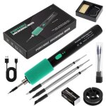 Kit de fer  souder sans fil avec batterie usb avec 3 tempratures rglables 260 ?  450 ?, 3 pannes ...