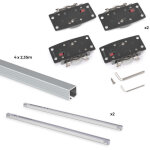 Kit de ferrures pour flow2 2 portes coulissantes et armoire � fermeture souple avec rails encastr�s 2, ...