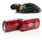 Kit feux arri�re 2 pi�ces et c�ble 13 broches de 5 m avec 2 connecteurs 5 broches ? 220 x 100 x 57 mm ...