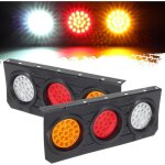 Kit de feux arrire  led pour remorque de camion, feu stop, clignotant, feu de recul avec support en ...
