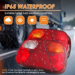 Kit de feux arri�re pour remorque, �clairage de remorque 13 broches 12 v, feux arri�re avec 7 fonctions, ...