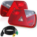 Kit de feux arri�re pour remorque, �clairage de remorque 13 broches 12 v, feux arri�re avec 7 fonctions, ...