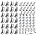 [jamais utilis�] kit de fixation pour corni�res en aluminium (24 pi�ces, connecteurs d'angle 40x40 mm), ...