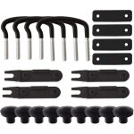 Kit de fixation universel pour coffre de toit en acier inoxydable, 4 pi�ces, avec 8 �crous de blocage ...