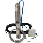 Pompe&moteur - kit forage avec pompe orlando 230v 4'' 4cr11c 0. 75kw + accessoires