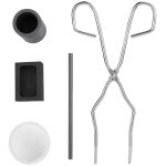 Kit de fusion de graphite 5 pi�ces : bols en quartz, pince longue, creuset, auge, tige de m�lange, forge. ...