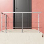 Kit garde - corps inox201 220cm (3 traverses + main courante) pour balcons / terrasses. usage int�rieur ...