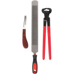Kit de garniture de sabot, outils de mar�chal - ferrant, professionnel pour �nes et chevaux de taille ...