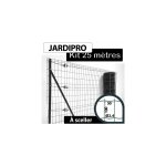 Cloture&jardin - kit grillage soud gris 25m - jardipro - maille 100x50mm - triple lisire - 1, 80 mtre ...