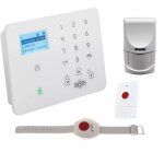 Ultra secure - kit gsm 2g + 3g + 4g dtection inactivit & alerte panique sans - fil - transmetteur rseau ...