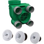 Kit hygro a vmc simple flux hygror�glable suspendue + 3 bouches � piles - axelair - khaprt5160