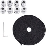 Kit d'imprimante 3d : 8 pi�ces, poulie de distribution 2gt, al�sage 8 mm, courroie de 5 m�tres de large ...