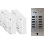 Kit interphone 2 rang�es avec 16 combin�s urmet collectif