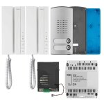 Kit interphone bifamiliale vimar elvox voxie + plaque 2 fils plus k40540. e2