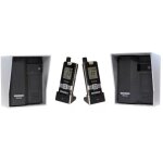 Kit interphone ultracom2 noir double entr�e 600 m�tres individuel visi�res argent�es + transformateurs ...