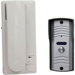 Kit d'interphone unifamilial blanc 12 v a' deux fils en pvc et me'tal pour la maison et le bureau