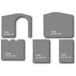 Kit isolant pour niches en plastique  bungalow  - noir - taille l - livraison gratuite